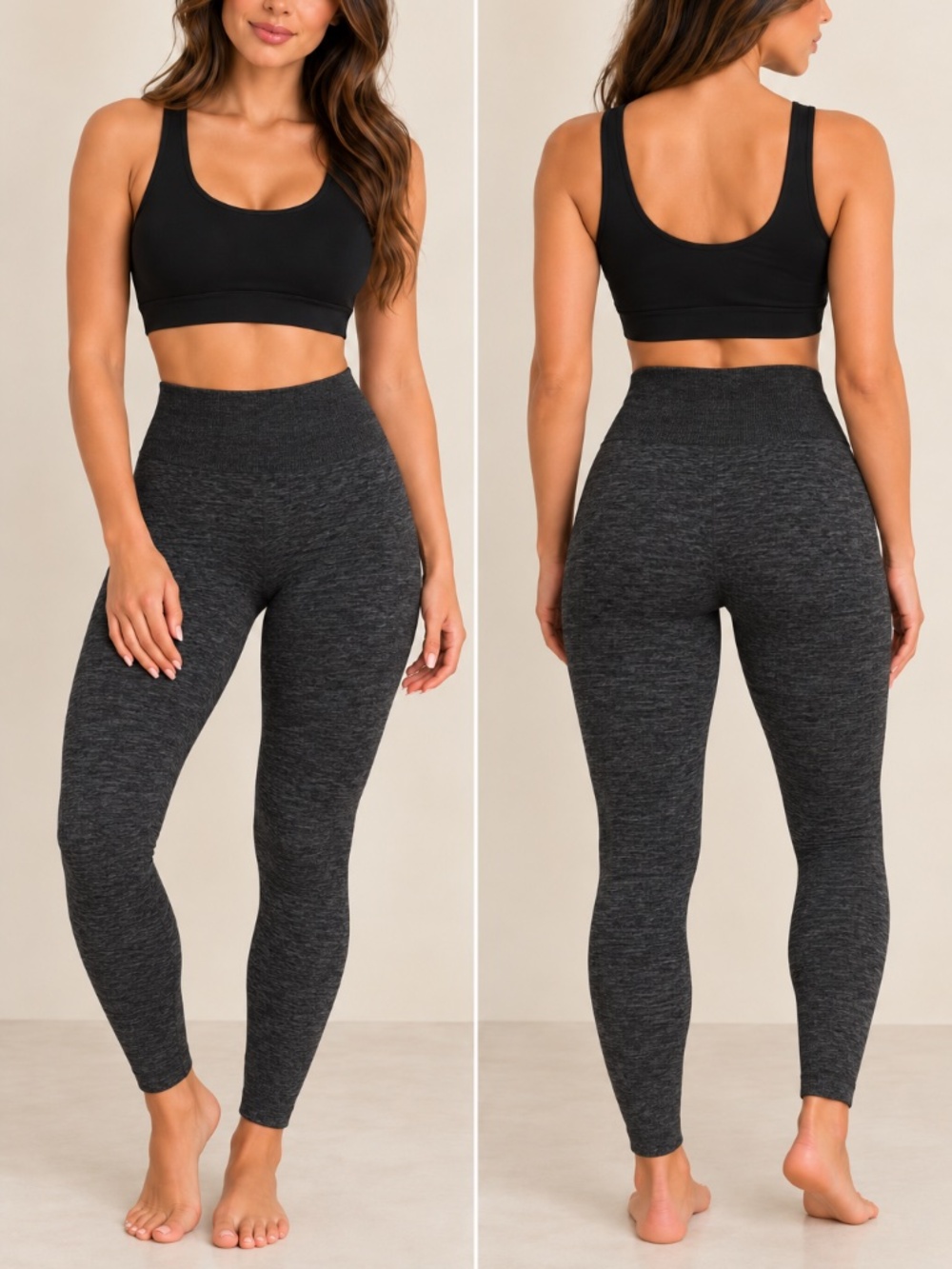 Fashion Nova Curves Ahead Charcoal High Rise Leggings